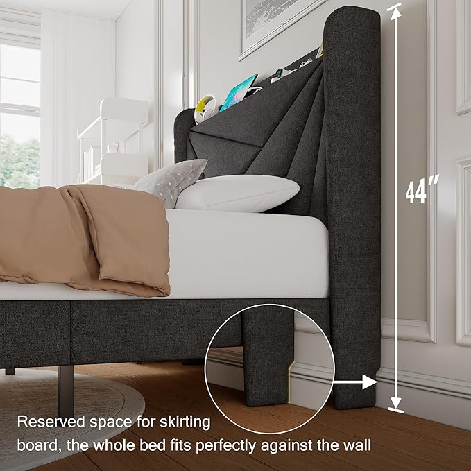 Twin Size Upholstered Bed Frame - Image 7