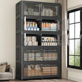 250GAL Storage Bins with Lid and Wheels, Stackable Closet Organizers and by Fangtueh
