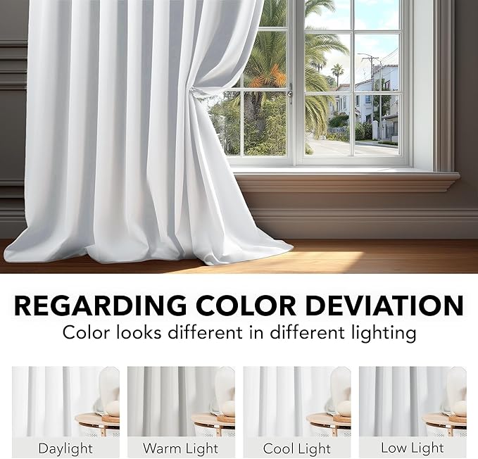Deconovo Solid Curtains – Room Darkening, Noise-Reducing, Thermal Insulated – - Image 6