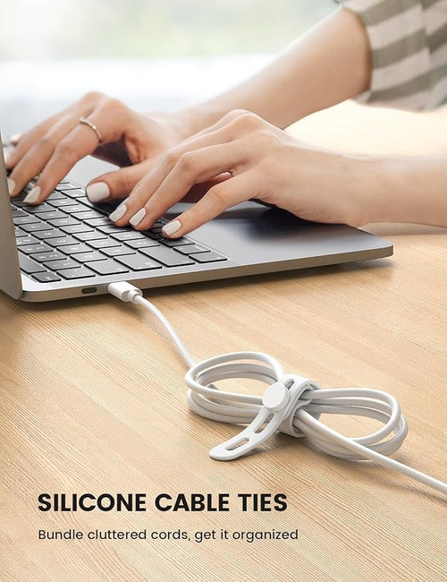 10Pack Silicone Cable Ties Cord Organizer - Image 2