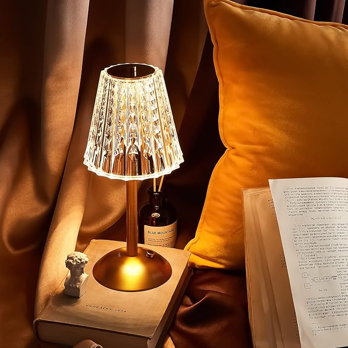 Liliful 4 Pcs Cordless Table Lamp Rechargeable Touch LED Small Gold Portable - Image 5