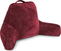 Husband Pillow Maroon, Original Reading Pillow in Bed Rest Chair, Shredded by HusbandPillow