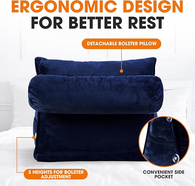 Cheer Collection Reading Wedge Pillow – TV Pillow - Image 5