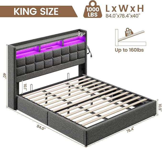 Lift Up King Size Bed Frame - Image 2