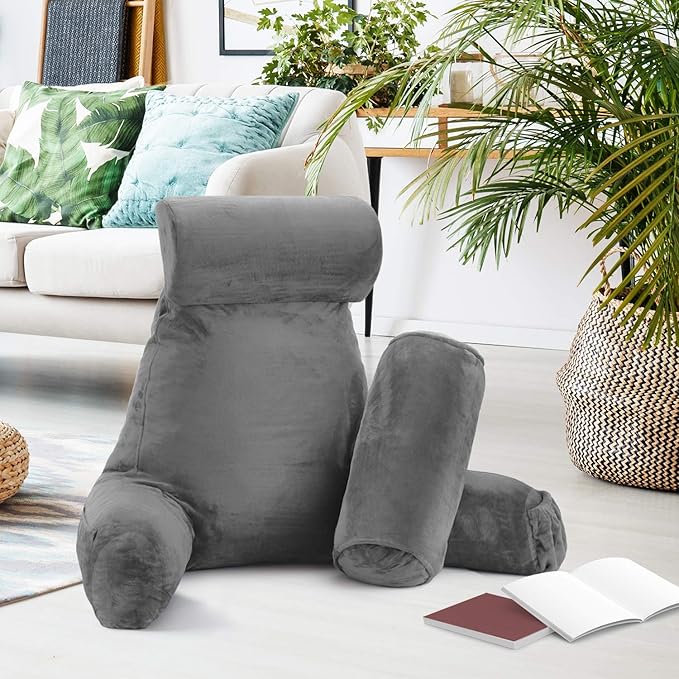 Nestl Reading Pillow with Shredded Memory Foam Includes 2 Neck and Lumber - Image 8