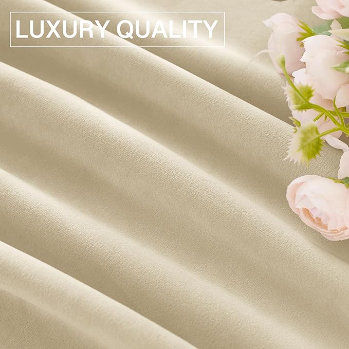 StangH Beige Velvet Curtains 90 inches - Image 8