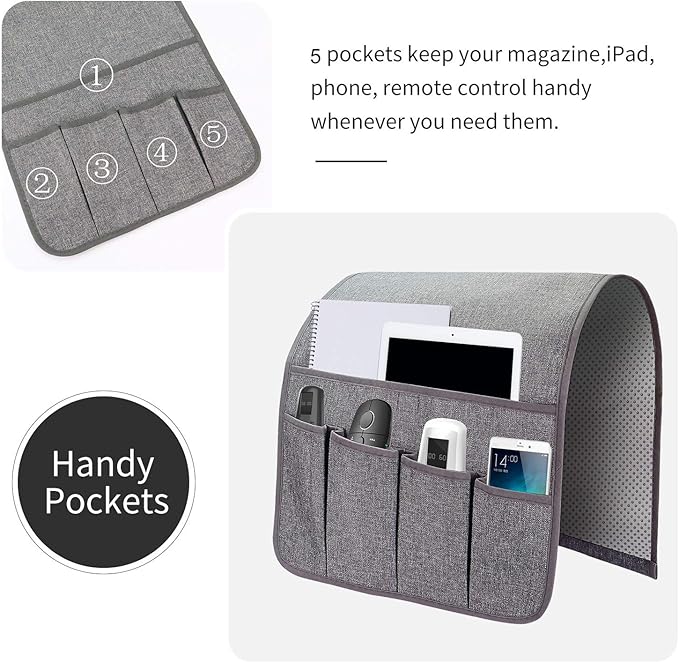 SYSOV Sofa Armrest Organizer, Remote Control Holder - Image 4