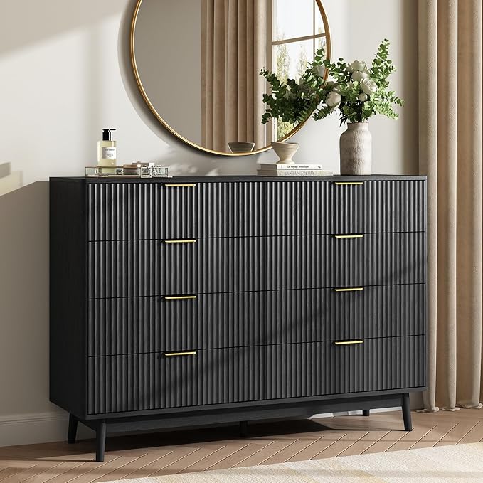 CARPETNAL Fluted 8 Drawer Dresser - Image 8