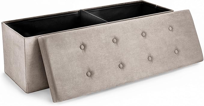 Sorbus 43 Inch Beige Ottoman by Sorbus