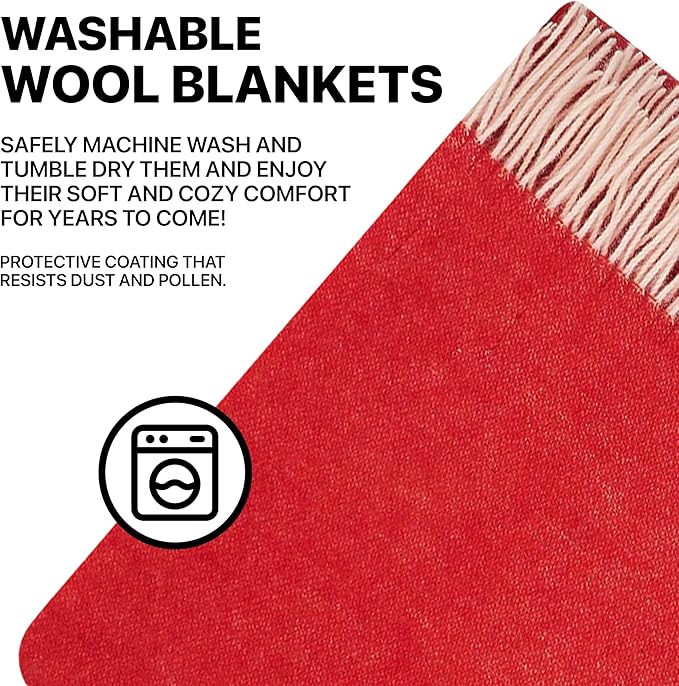 New Zealand Virgin Wool Throw Blanket, Indoor & Outdoor, Soft Blanket - Image 6