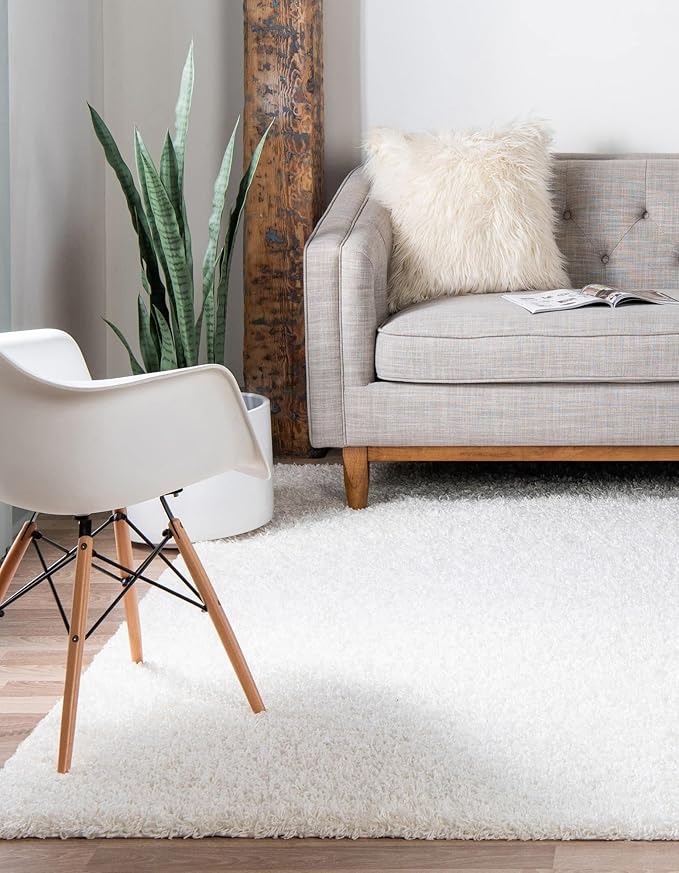 Unique Loom Solid Shag Collection Area Rug - Image 3