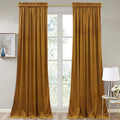 StangH Mustard Gold Velvet Curtains by StangH