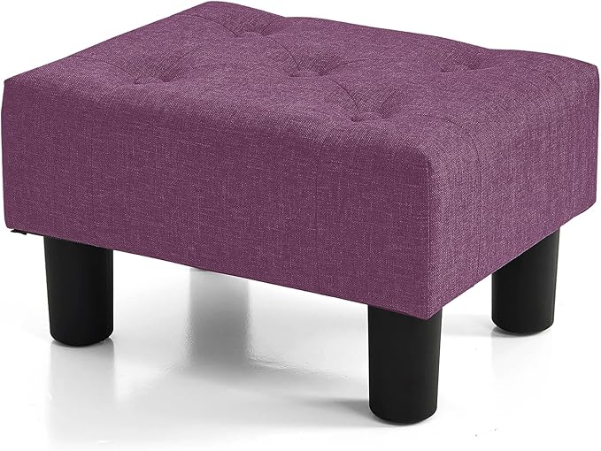 BRIAN & DANY Small Foot Stool, Linen Foot Stools by BRIANDANY