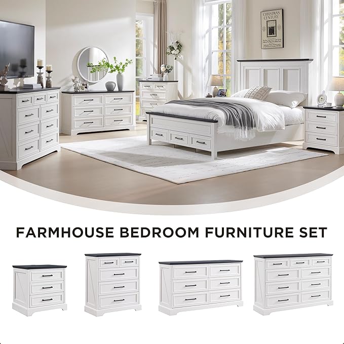 ACCOHOHO Farmhouse Queen Size Bed Frame - Image 6