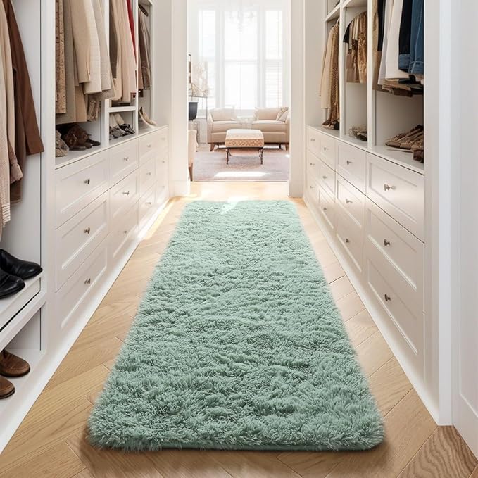 PAGISOFE Machine Washable Sage Green Runner Rugs - Image 7
