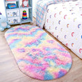 Noahas Fluffy Rainbow Rugs for Bedroom Girls, Shag Hallway Runner Rug, Small by ModernHomeDecor