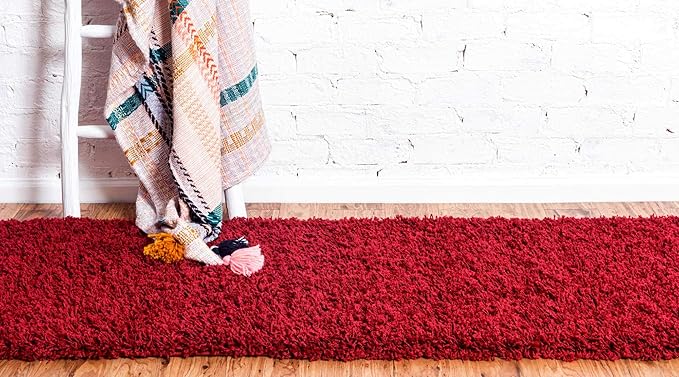 Unique Loom Solid Shag Collection Area Rug - Image 3