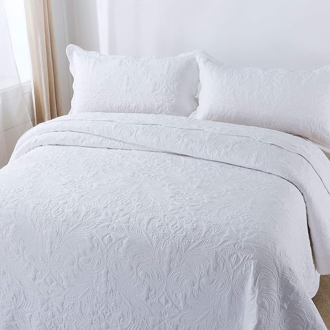 HoneiLife Oversized Queen Bedspreads 110x106- Queen Size Quilt Bedding Sets - Image 9