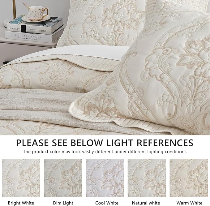 CHIXIN Bedspread Coverlet Set Queen Size - Image 4