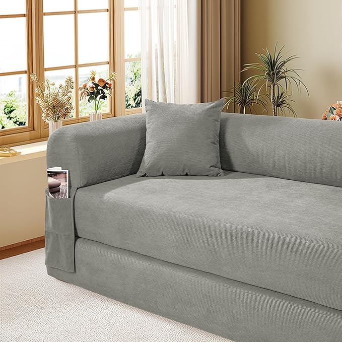 Convertible Futon Sofa Bed, Queen Sleeper Sofa Bed, Compressed Couch in a Box - Image 8