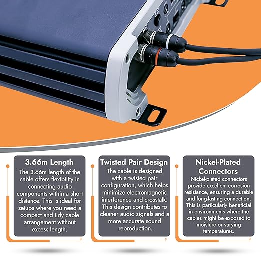 Elite Audio Premium Series 12ft. 2-Channel Car Audio RCA Cable – Double Shielded - Image 3
