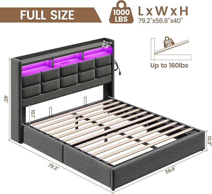 Lift Up Full Size Bed Frame - Image 2