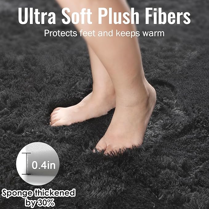 PAGISOFE Fluffy Shaggy Washable Area Rug - Image 5