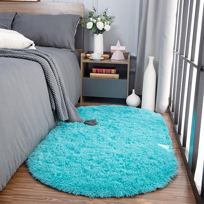 Noahas Ultra Soft Fluffy Bedroom Rugs Kids Room Carpet Modern Shaggy Area Rugs - Image 3