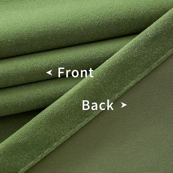 Joydeco Green Velvet Curtains 108 inch 2 Panel, Room Darkening Super Soft - Image 6