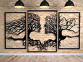 VAILLA Tree of Life Wall Wooden Art Abstract Tree Man Woman Face Large 3D by VAILLADesign