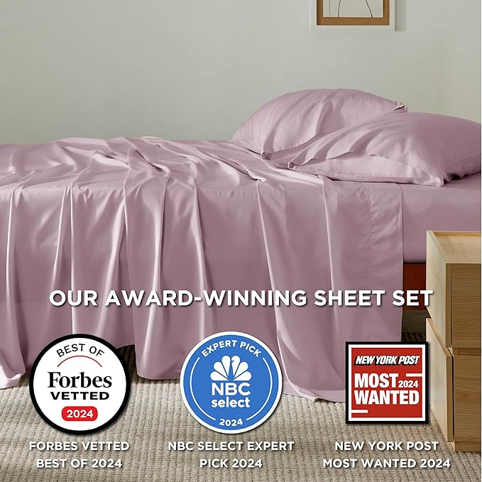 Bedsure California King Sheet Sets, Cooling Sheets, Rayon Derived from Bamboo - Image 3