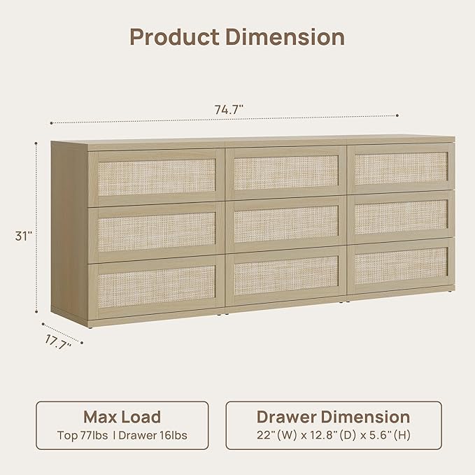 SICOTAS Dresser for Bedroom - Image 3