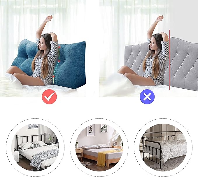 homecozy Wedge Headboard Pillow Dorm Room Reading Pillow Back Support - Image 6