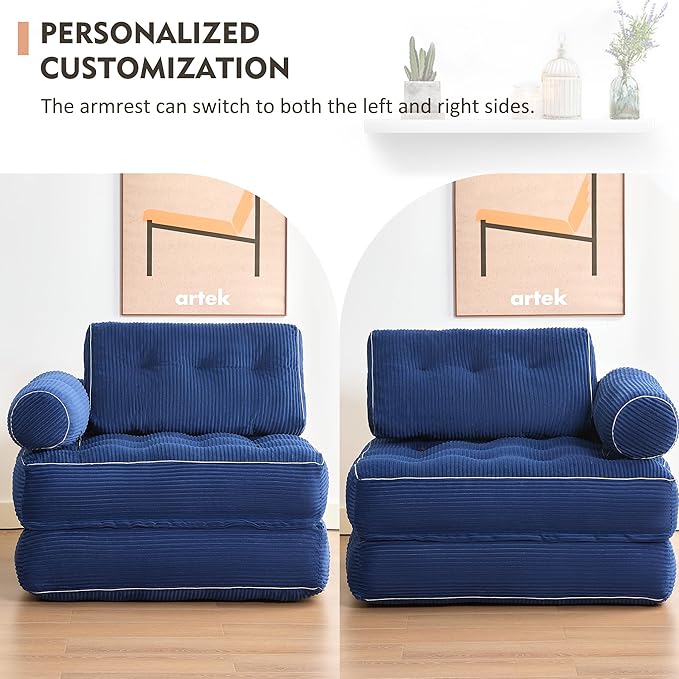 Plus Futon Sofa Bed for Small Spaces, Floor Couch - Image 7
