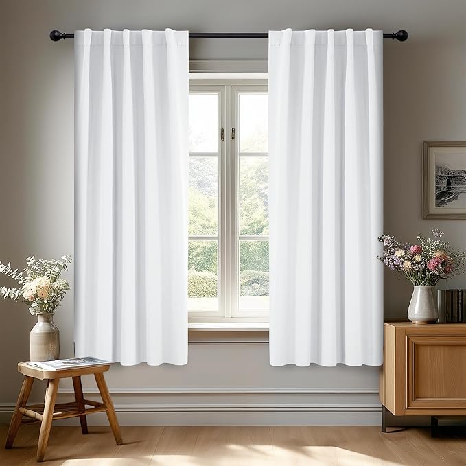 Deconovo Blackout Curtains, Thermal Insulated, W42 x L54 2 Panels, Back Tab by Deconovo