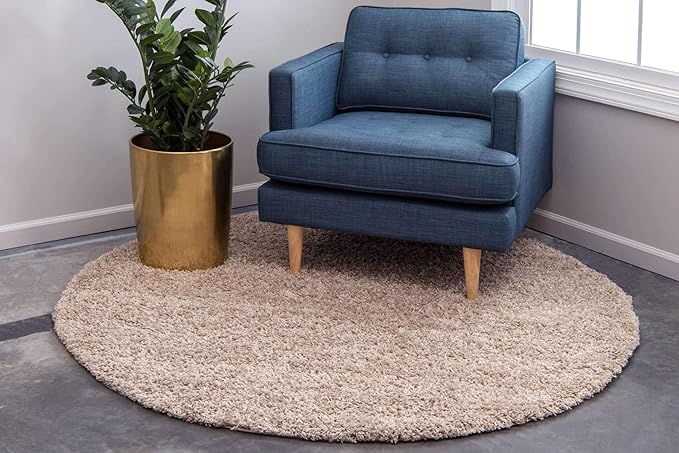 Unique Loom Solid Shag Collection Area Rug - Image 2