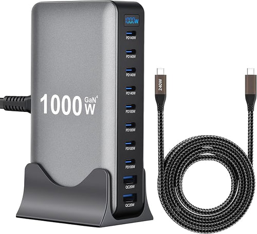 1000W 10-Port GaN 4 Desktop Charging Station by Unknown