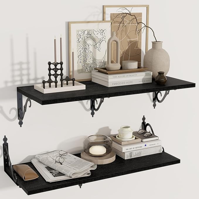 Dreamland Deep Floating Shelves, Wide Display Shelf Wall Mounted by Dreamland