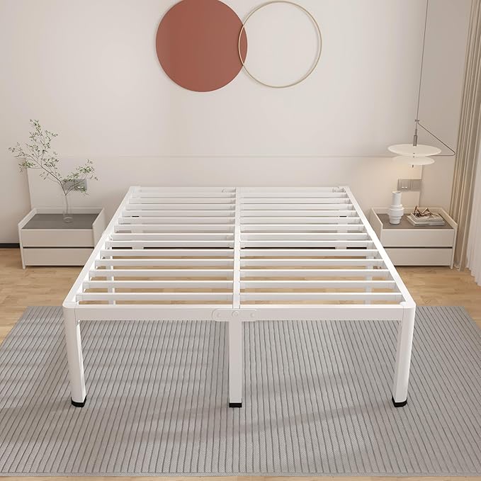 ROIL 20 Inch White King Bed Frame - Image 6