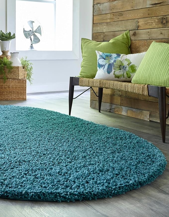 Unique Loom Solid Shag Collection Area Rug - Image 3