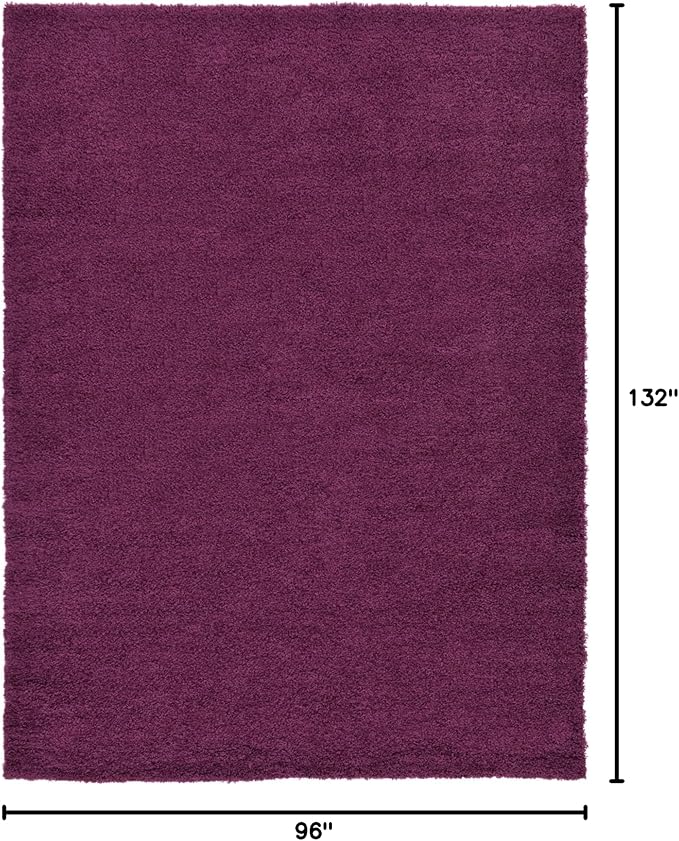 Unique Loom Solid Shag Collection Area Rug - Image 2