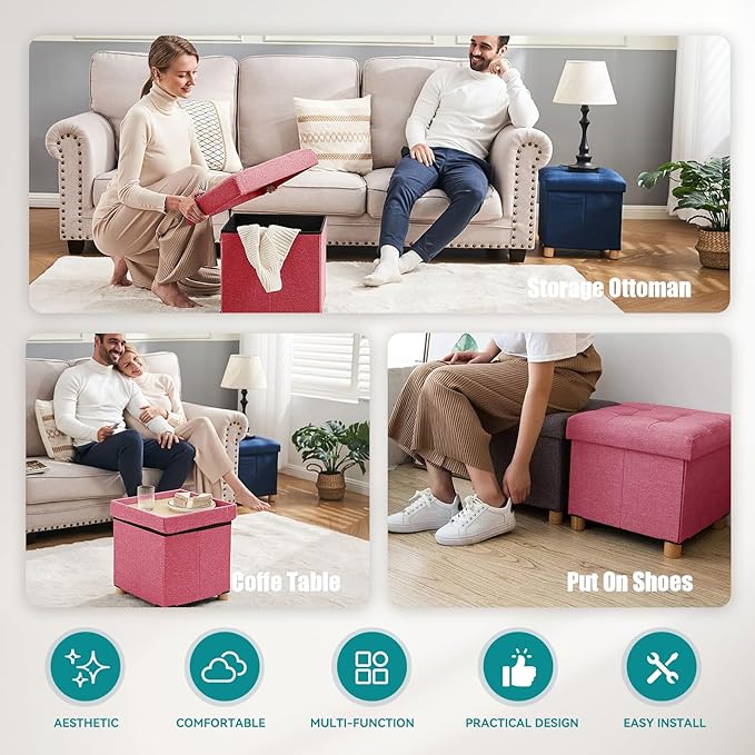 BRIAN & DANY Ottoman with Storage, Small Storage Ottoman - Image 6