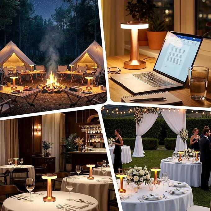 VIHOSE Cordless Table Lamps LED Portable Rechargeable Table Lamp - Image 6