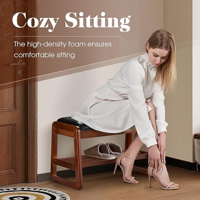 HABUTWAY Solid Wood Shoe Rack - Image 4