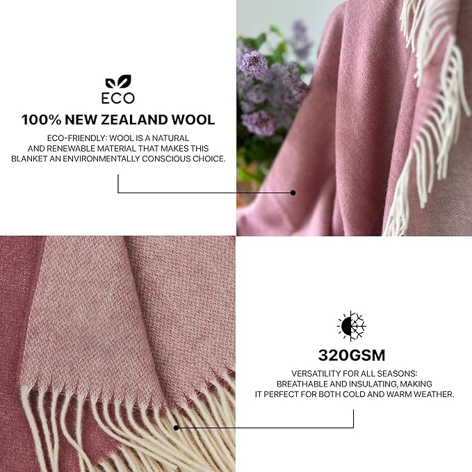 | Wool Blanket/Throw | 100% New Zealand Wool | Perfect - Image 3