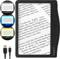 MagniPros 5X Rechargeable Large Ultra Bright LED Page Magnifier by MagniPros