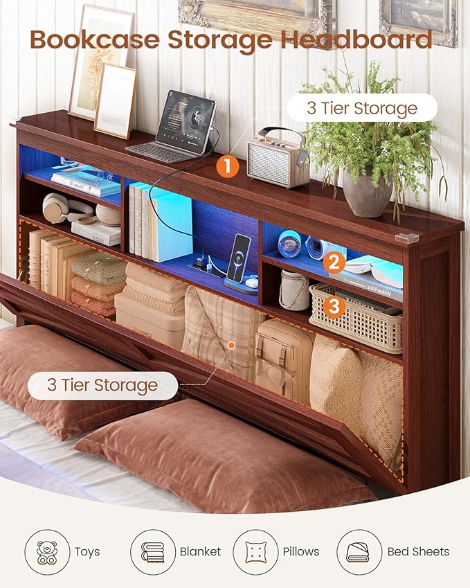 AOGLLATI Farmhouse Full Size Bed Frame - Image 5