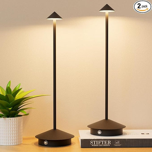 2-Pack 6000mAh Rechargeable Led Table Lamp Cordless, 3000K-6000K Stepless by Aoceley