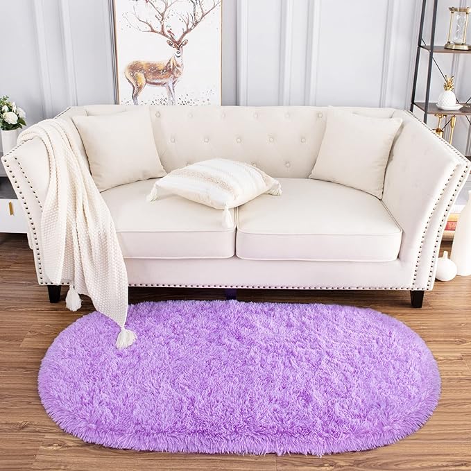 Noahas Ultra Soft Fluffy Bedroom Rugs Kids Room Carpet Modern Shaggy Area Rugs - Image 2
