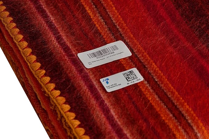 QISU Alpaca Wool Blanket Throw | Large, Variegated | 85 x 65 inches | Ultra-Soft - Image 7